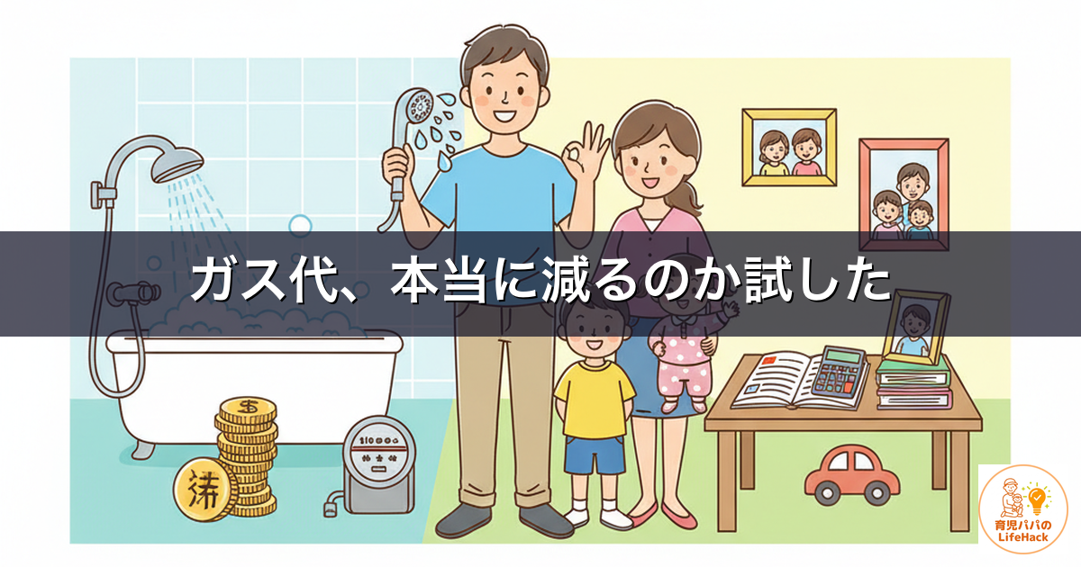 ガス代節約に節水シャワーヘッドは効く？子育て家庭が使ってわかった本音レビュー
