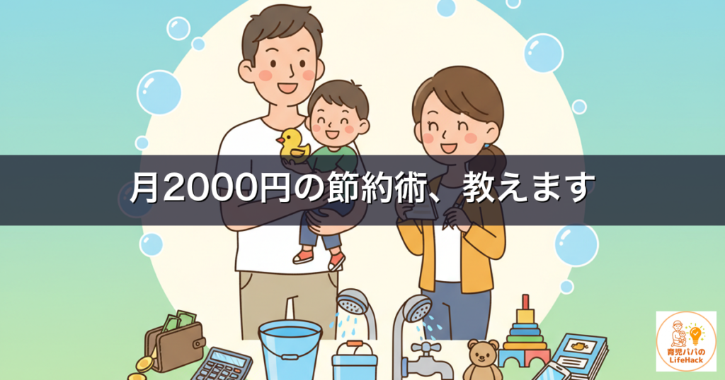 水道代が高い原因は子育て？月2000円の現役パパが正直に書く我が家の実額
